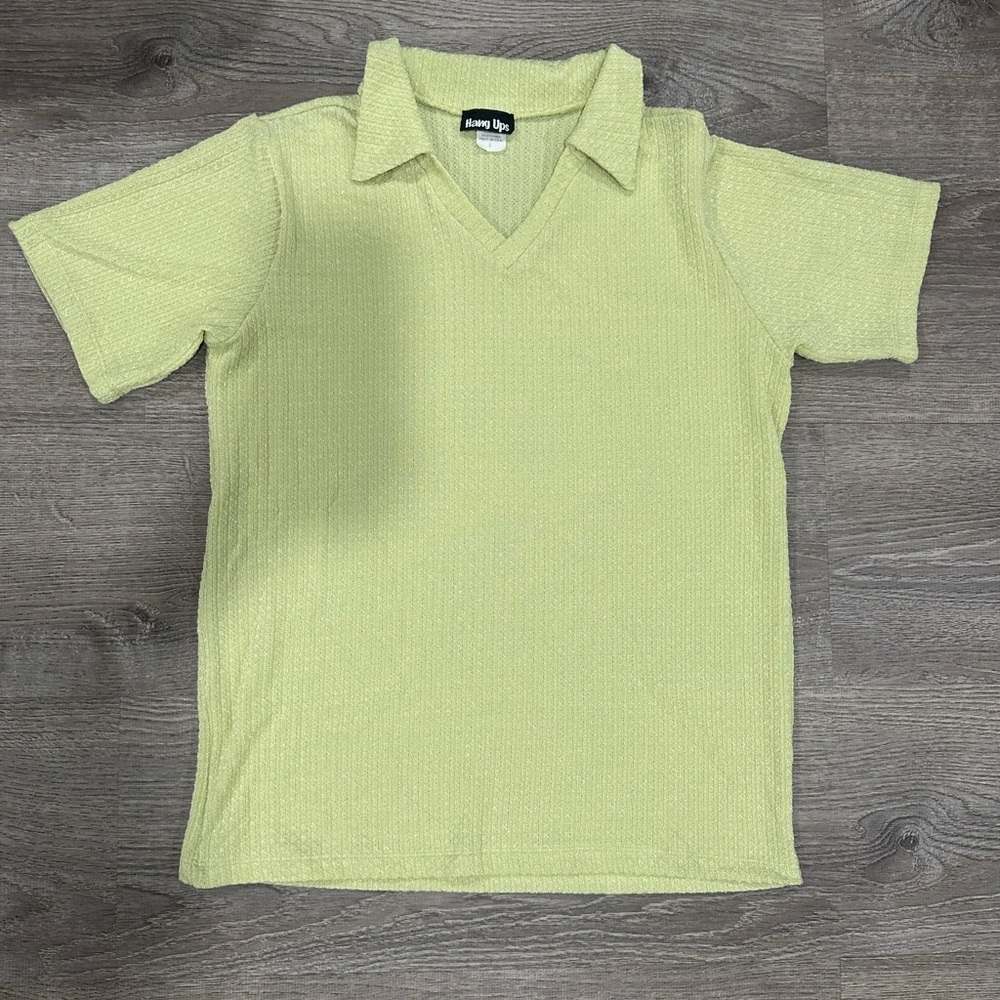 Sassy Vibes Light Green V-Neck Shirt